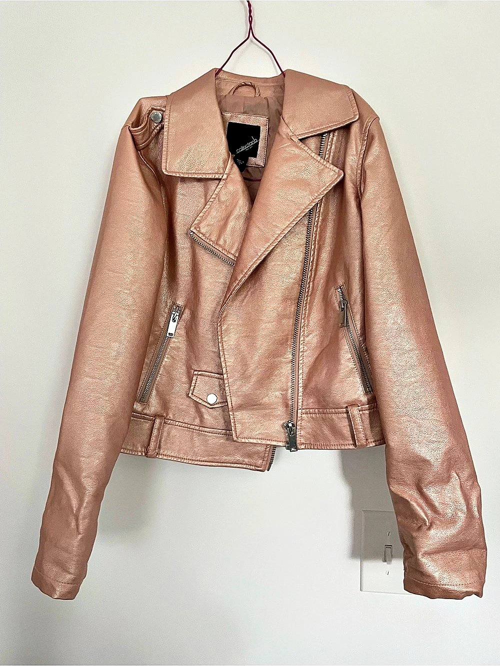 Women's Moto Jacket in Pink Size Medium Like New